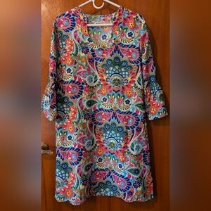 Colorful Paisley Print Women's Dress